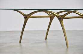 Shop allmodern for modern and contemporary brass coffee tables to match your style and budget. Italian Brass Coffee Table With Sculptural Base 1950 Mid Mod Design