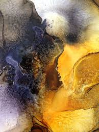 Black And Yellow Mixed Abstract Alcohol Ink Painting In Black Yellow White And Gold Lindacroccostudio Artist Artistsoninstagram Abstract Abstract Painting Abstract Art Painting