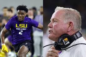 WATCH: LSU HC Brian Kelly delivers heartbreaking speech at Kyren Lacy's  funeral following WR's death