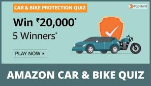 If you can ace this general knowledge quiz, you know more t. Amazon Car Bike Protection Quiz Answers Win Rs 20000 Tophunt