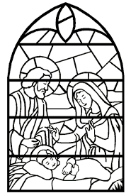Stained Glass Coloring Nativity Nativity Coloring Pages Nativity Coloring Christmas Coloring Pages