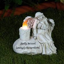 Solar Powered Led Lit Angel Garden Graveside Memorial Ornament Amazon Co Uk Garden Outdoors Graveside Decorations Garden Angels Memorial Ornaments