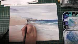 Wet Sand Watercolor Painting Tutorial
