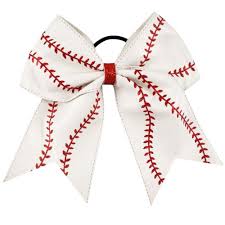 Miaira jennings diy ugly christmas sweater gift wrap. Baseball Leather Cheer Bows Big Softball Hair Bows With Ponytail Holder Jojo Boutique Bows
