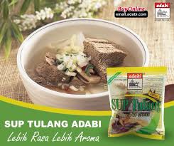 Sup tulang (beef bone soup) is an aromatic beef soup flavoured with spices like coriander, cinnamon, chilli, onions and aniseed. Adabi Consumer Selamat Pagi Semua Untuk Mendapatkan Rasa Sup Tulang Yang Sudah Tentunya Asli Lebih Rasa Dan Juga Lebih Aroma Dapatkan Rempah Sup Tulang Adabi Consumer Dengan Ramuan Asli Yang Pastinya Akan