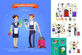 Cleaning Service Characters Cleaning Service Cleaning Cleaning Kit