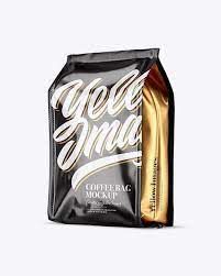 Download Glossy Coffee Bag Mockup Half Side View In Bag Sack Mockups On Yellow Images Object Mockups Bag Mockup Mockup Free Psd Free Mockup