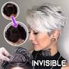 Sego 100% real human hair toppers for women silk base clip in crown topper 150% density top hair pieces wiglets hairpieces for thinning hair/hair loss cover gray hair 1b# natural black 10 inch. 3