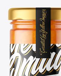 Clear Glass Jar With Apricot Jam Mockup In Jar Mockups On Yellow Images Object Mockups