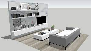 Modern Living Room Tv Stand 3d Warehouse