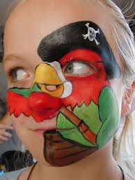 Face Painting Cpt Pirate Parrot Yuzler