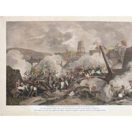 By far the most ambitious painting of the 1799 siege was a panorama by Robert Ker Porter (1777-1842). The original The Storming of Seringapatam measured 21 feet in height and was 120