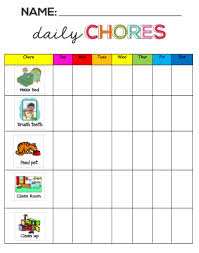 Motivating Chore Charts Revival Christian Academy