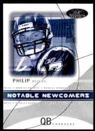 Well, that depends on which of his 7,637 career passes you're watching. 2004 Fleer Hot Prospects Notable Newcomers Philip Rivers On Kronozio