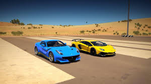 Ferrari 458 italia's horsepower is 570 hp while ff's horsepower is 561 hp. Lamborghini Aventador Lp750 4 Sv Vs Ferrari F12 Tdf Drag Race Forza Horizon 3 Youtube