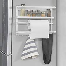 Sobuy Frg247 W Etagere A Suspendre Pour Refrigerateur Etagere A Epices Magnetique En Metal Blanc Etagere A Epices Meuble Rangement Rangement Suspendu