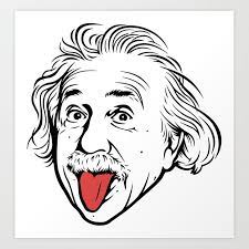 Albert Einstein Artwork With His Famous Photo Showing Tongue Tshirts Prints Posters Bags Art Print By Cloth O Ram Famous Photos Albert Einstein Drawing Bag