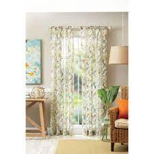 Our sheers curtains collection features multipack sets. Better Homes Gardens Single Sheer Tropical Floral Print Curtain Panel 84 In Drapery Rod Sold Separately Walmart Com Walmart Com