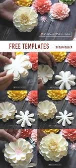 If you cut by hand, be sure to use a sharp scissors, so that the petal cuts are neat. Free Paper Flower Templates Pdf Svg Png Files With Super Easy Tutorial
