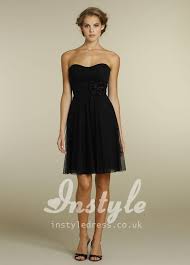 Black Strapless Above Knee Length Short Flower Bridesmaid Dress Uk Bridesmaid Dresses Strapless Knee Length Bridesmaid Dresses Bridesmaid Dresses Uk