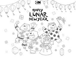 Celebrate a happy chinese new year with these festive chinese new year crafts, traditions, food, coloring pages, and celebrations for the family. Lunar New Year 2021 Coloring Page Cartoon Network Free Download Borrow And Streaming Internet Archive