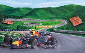 Max Verstappen Fine Art Print Motorsportartist Com Fine Art Austrian Grand Prix Art Prints