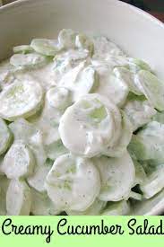 Creamy Cucumber Salad Recipe Cucumber Recipes Cucumber Recipes Salad Creamy Cucumbers