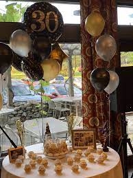 Check spelling or type a new query. 30th Birthday Simple Candy Table Gold Silver White Some Pictures Balloons On The Back And On The Husband Birthday Parties Husband Birthday 30th Birthday