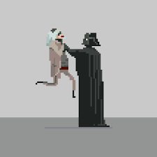 8 Bit Animated Gifs Of Star Wars Ghostbusters Other Iconic Films Pixel Art Games Pixel Art Star Wars Art