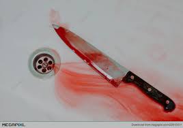 Drawing blood should be a routine procedure. Bloody Knife In Sink Stock Photo 23815011 Megapixl