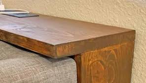 Behind The Couch Tables With Integrated Outlets Powered Console Table With Usb Ports For Charging Phone In 2020 Diy Sofa Table Couch Table Table Behind Couch