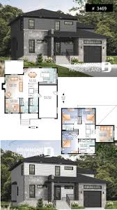 3 Bedroom Contemporary Cottage With Garage Modern House Floor Plans Double Storey House Plans Open House Plans