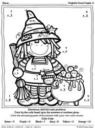 The images link to google docs where you can print and/or download the papers. Halloween Math Coloring Pages Free Printables