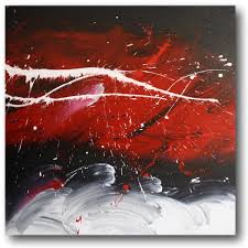 Artwork Abstract Woman Painting Black And White Abstract Art Canvas Painting White Red Black Wall Art Paintings 259 Liked On Polyvore Featuring Home White Painting Red Wall Art Abstract Art Painting