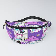 The ultimate '80s school supply. Trapper Keeper 80s Crazy Grid Design Fanny Pack By Melisssne Society6