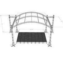 Aluminum Alloy Roof Pin Rack Truss Outdoor Stage Lighting Arc Shaped Canopy Sales Event Canopy Sales Event Truss