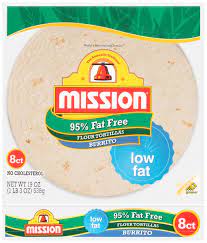 Mission 95 Fat Free Burrito Size Flour Tortillas Shop Tortillas At H E B
