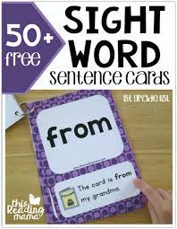 This free printable cvc word list will give you all the cvc words you need for your phonics lessons. First Grade Sight Word Sentence Cards Free This Reading Mama