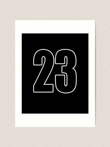 23 number number football" Art Print by GeogDesigns | Redbubble