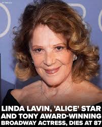 Linda Lavin, best known for her role in the hit television sitcom "Alice,"  died Sunday. She was 87.  https://abc7chicago.com/post/linda-lavin-star-hit-tv-series-alice-tony-award-winning-broadway-actress-dies-87/15726424/