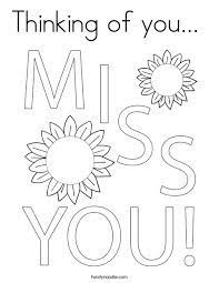 Big heart fro you because i miss you coloring pages free printable thank you coloring pages coloring pages now seasonscolorpgshadow. Thinking Of You Coloring Page Twisty Noodle