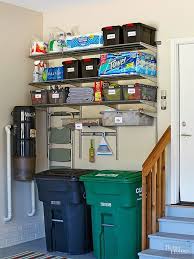 Garbage And Recycling Bin Storage Garage Storage Organization Garage Makeover Garage Organization