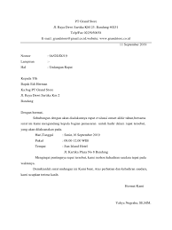 Contoh surat undangan resmi organisasi untuk rapat kerja bakti. Contoh Surat Undangan Rapat Evaluasi Omset Akhir Tahun Semi Block Style Contoh Lif Co Id