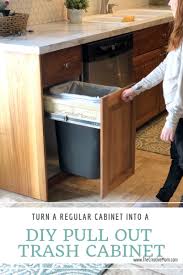 diy pull out trash cabinet the