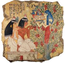 Tree Of Life From The Tomb Of Sennedjem Luxor 13th Century Bc Sennedjem And His Wife Off Egyptian Painting Ancient Egyptian Art Ancient Egyptian Paintings