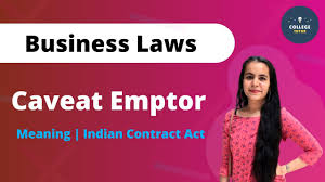 Caveat Emptor Meaning Indian Contract Act Business Law Study At Home With Me Youtube