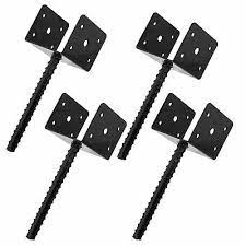 Anchor fence are very useful elements for a countless number of purposes, both commercial and residential. Bisupply Concrete Post Anchor 4x4 Post Base Spike Fence Pergola Deck Bracket 4pk Ebay