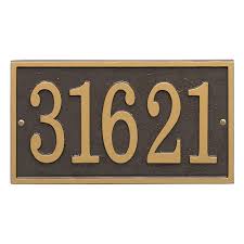 Simply provide us with the exact numbers you need on your mailbox and we'll do the rest! Fast Easy Rectangle House Numbers Plaque Whitehall Products