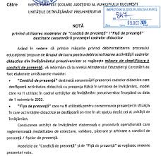 Condica de prezenta sau fisa de pontaj zilnica este un document care este obligatoriu pentru societatile comerciale si are rolul de a tine o evidenta a angajatilor privind orele de munca lucrate. Condica De Prezenta A Profesorilor Modificata Model Fisa De Prezenta Pentru Orele Online Valabila De La 1 Noiembrie