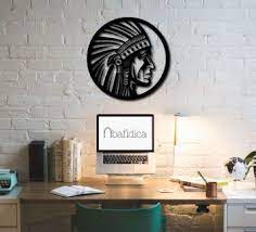 Native American Metal Tablo 50 X 50 Cm Duvar Illustrasyon 532491 Zet Com Duvar Dekorasyonu 3d Duvar Dekoru Tablolar